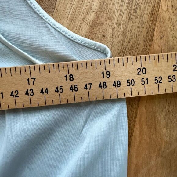 Vintage 80s Vanity Fair Blue Nightgown Lingerie Slip Dress Babydoll Size Medium - Picture 8 of 10